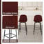 Ensemble de table de salle à manger avec 4 tabourets de bar et éclairage à DEL pour la salle à manger-743563232-743563263-743563260