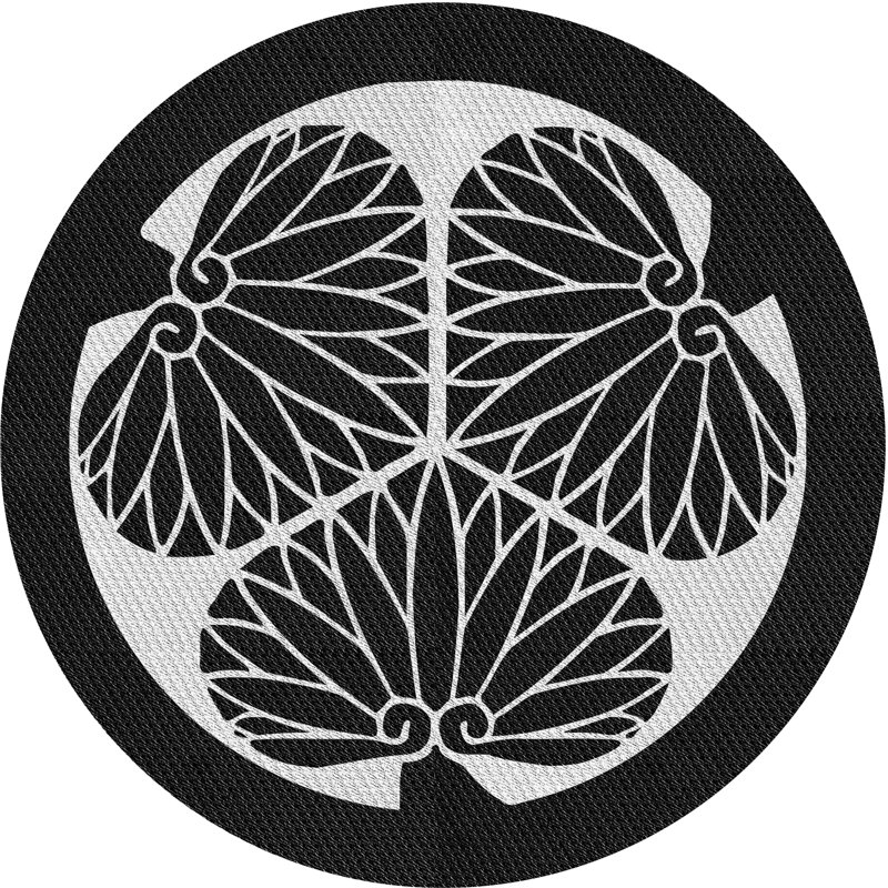 Tapis noir/gris tissé à la machine, Rond 6 pi
