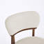 Chaise de salle à manger moderne mi-siècle en boucle avec pieds en bois renforcés par une entretoise transversale (ensemble de 2)-895690307