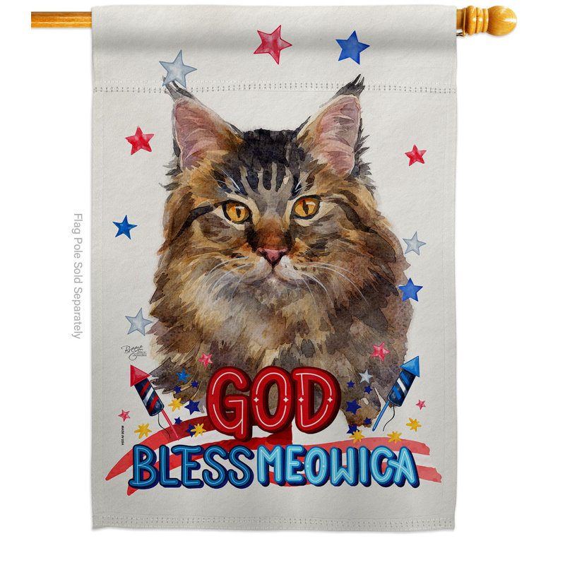 Double Sided 40'' H x 28'' W Polyester Animal House Flag