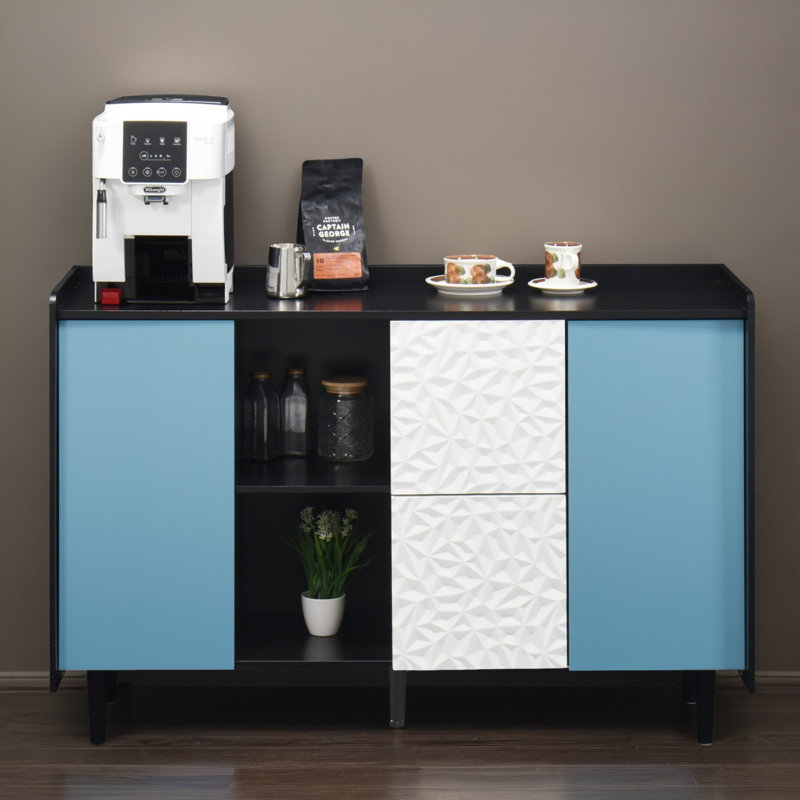 Buffet 47 po, Bleu / blanc