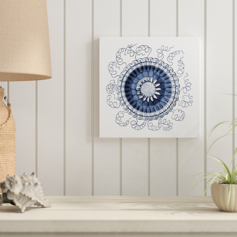 Navy Ocean Gems III by Vision Studio - Wrapped Canvas Painting, 30cm H x 30cm W