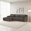Canapé modulaire rembourré en L en chenille avec poches de rangement et trois coussins Modern Minimalist-1503035856-1503035870