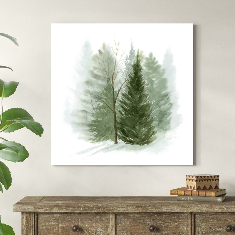 Promenade dans les bois I, H 36 po x l 36 po x P 1,25 po, Non, Toile avec cadre érable