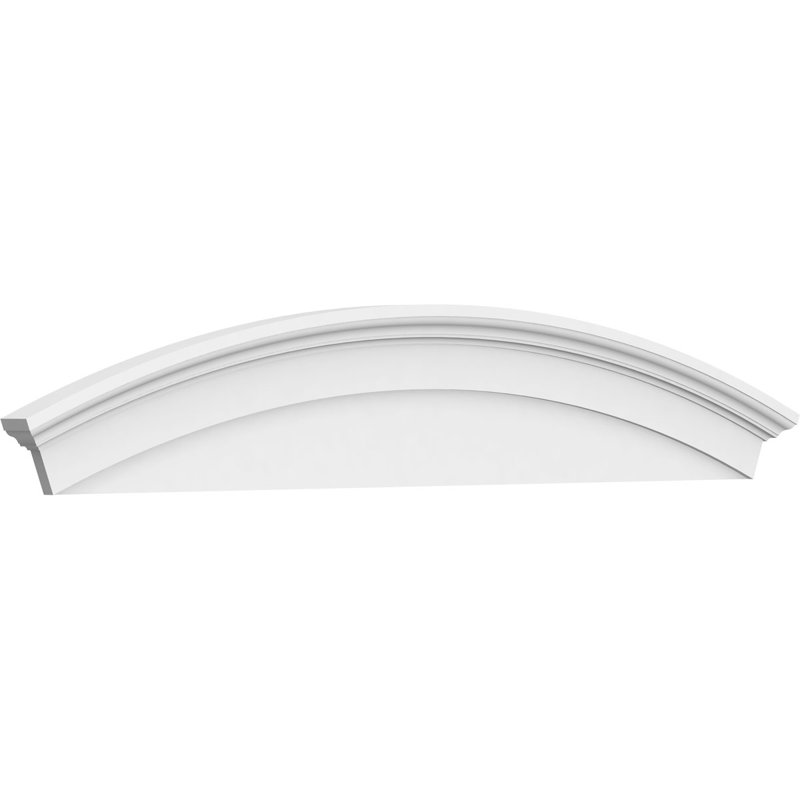 Fronton arqué en PVC de qualité architecturale, H 14 po x l 78 po x P 2 3/4 po