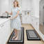 Tapis de cuisine [2 PCS] - Noir classique - Amortissant / Antifatigue, Antidérapant, Imperméable, Tapis de sol pour la cuisine, le bureau, le bureau debout