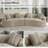 Chenille Curved Sofa, Left-right Symmetrical Design, Luxurious 4-seater Living Room Sofa-1503515919