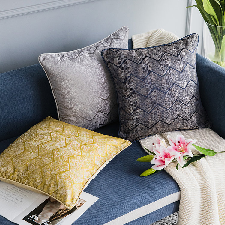 Housse de coussin Luxury French Style, 20 po X 20 po, Bleu