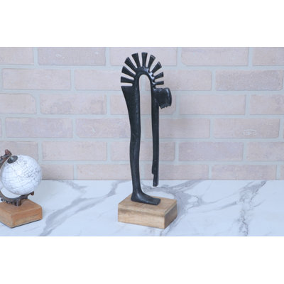 Avruch 44cm Decor Metal Bronze Yoga Lady Sculpture