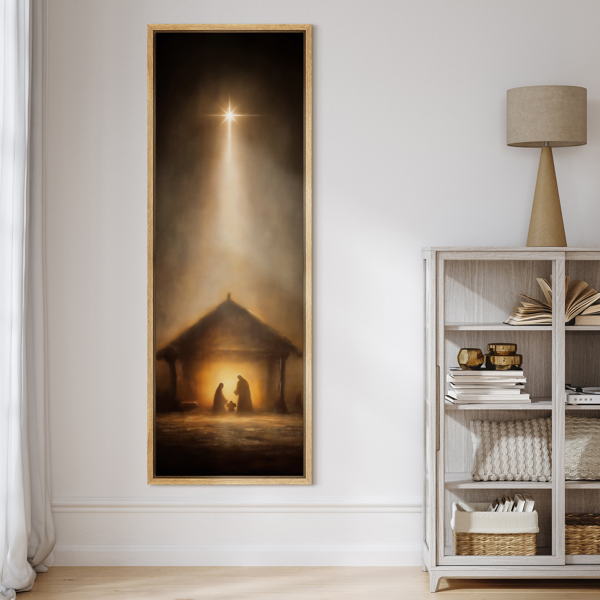 Canora Grey Holy Family Nativity Scene Under Bright Christmas Star ...