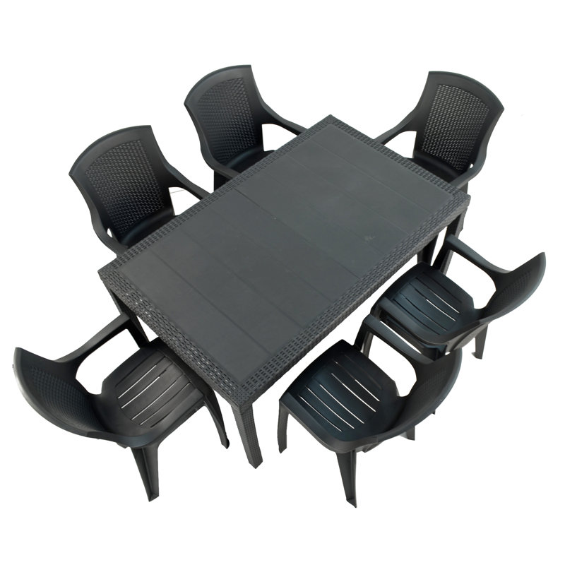 Schaffa Rectangular with 6  Chairs Garden Set