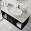 Meuble-lavabo mural moderne 40 po avec meuble-lavabo flottant en céramique massif