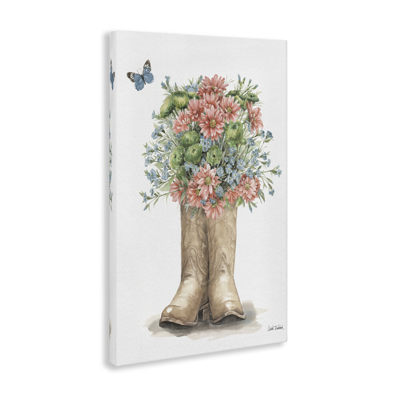 Art mural sur toile "Western Wildflower" par Leslie Trimbach, H 30 po x l 20 po