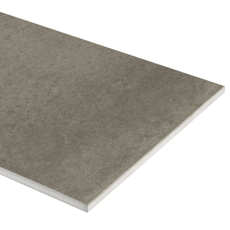 High Street 24'' W x 24'' L Porcelain Concrete Look Singular Tile, Steel