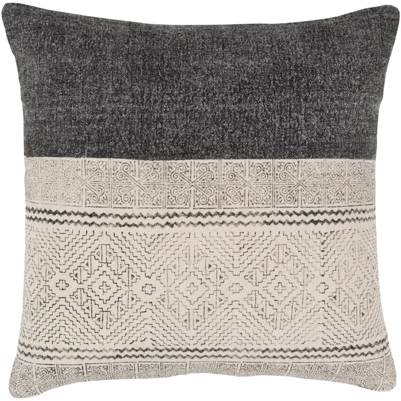 Lola Cotton Throw Pillow, Polyester/Polyfill