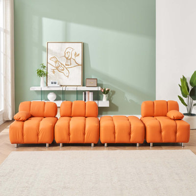 Un canapé en tissu de 90,60 pouces, imperméable, résistant aux taches et aux rayures, peut s'asseoir confortablement dans la chambre à coucher sans prendre de place
