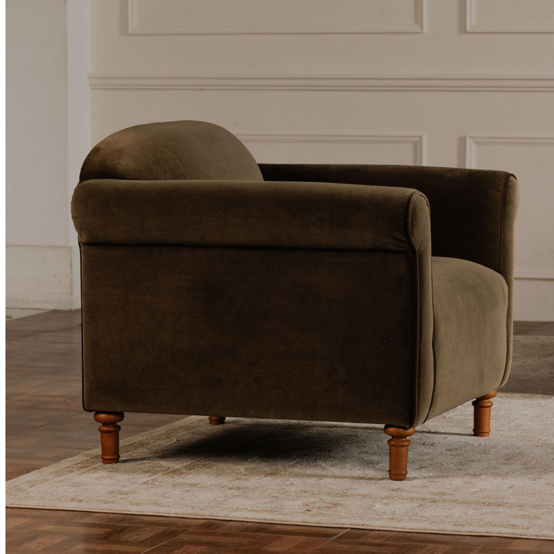 Harmony Armchair, Dark Green Velvet