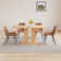 Louisette 46'' Modern Dining Kitchen Table with and 4 Dining Chairs Set