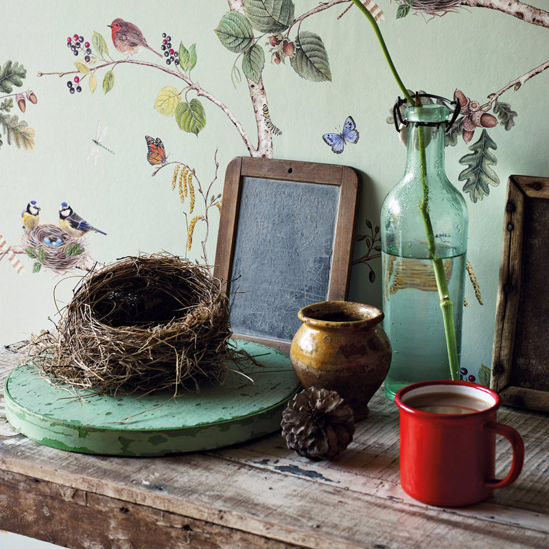 Woodland Chorus Wallpaper, Sky Blue/Multi