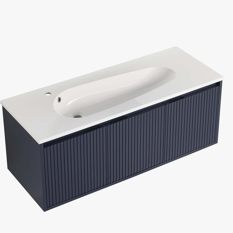 Meuble-lavabo à fermeture en douceur sans lavabo, 48 po pour petite salle de bain