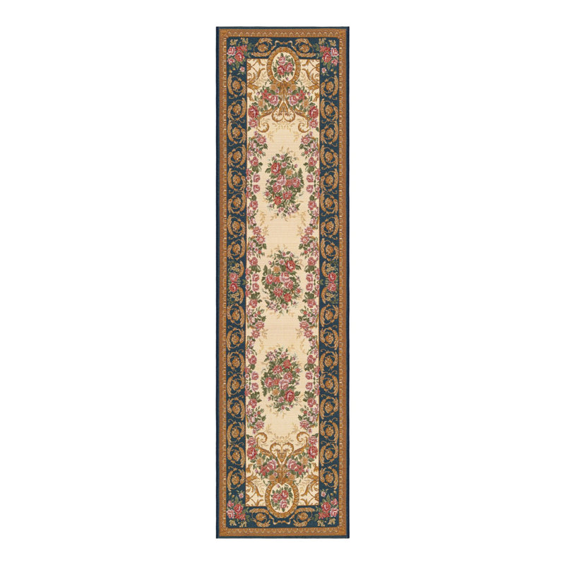Indoor/Outdoor Traditional Area Rug, Runner 2' x 8'