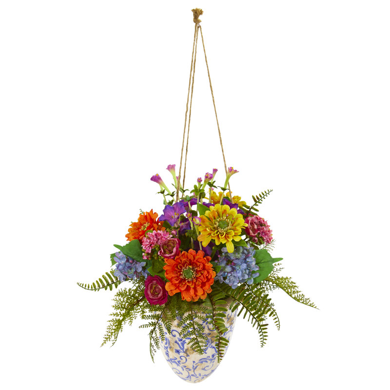 Fleurs artificielle mélangée en vase décoratif