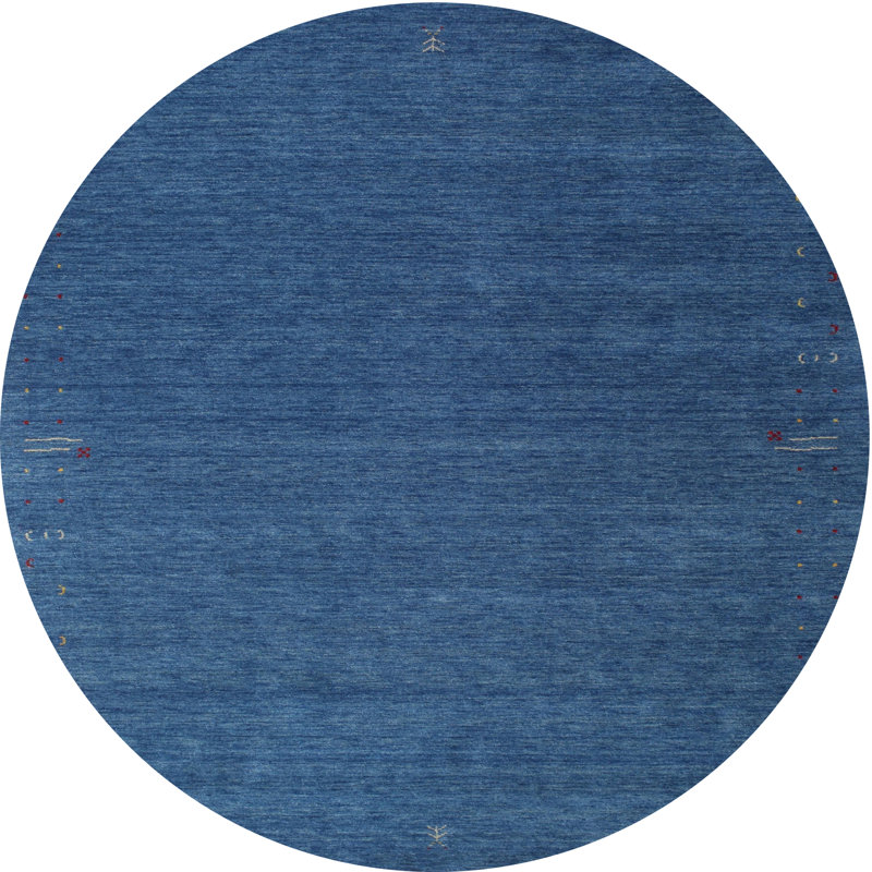 Tapis de zone mauve contemporaine, Rond 7 pi