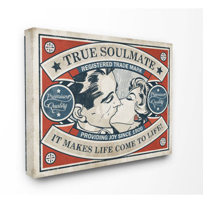 'True Soulmate Vintage Comic Book Design' by Ester Kay Graphic Art on Canvas