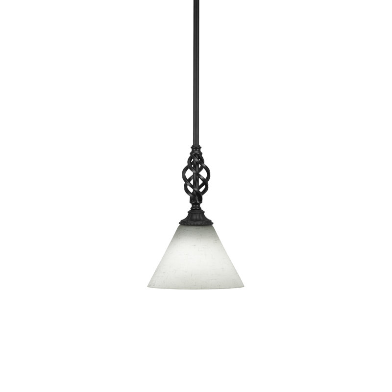 Eleganté Stem Hung Mini Pendant, 10.25" H x 7" W x 7" D