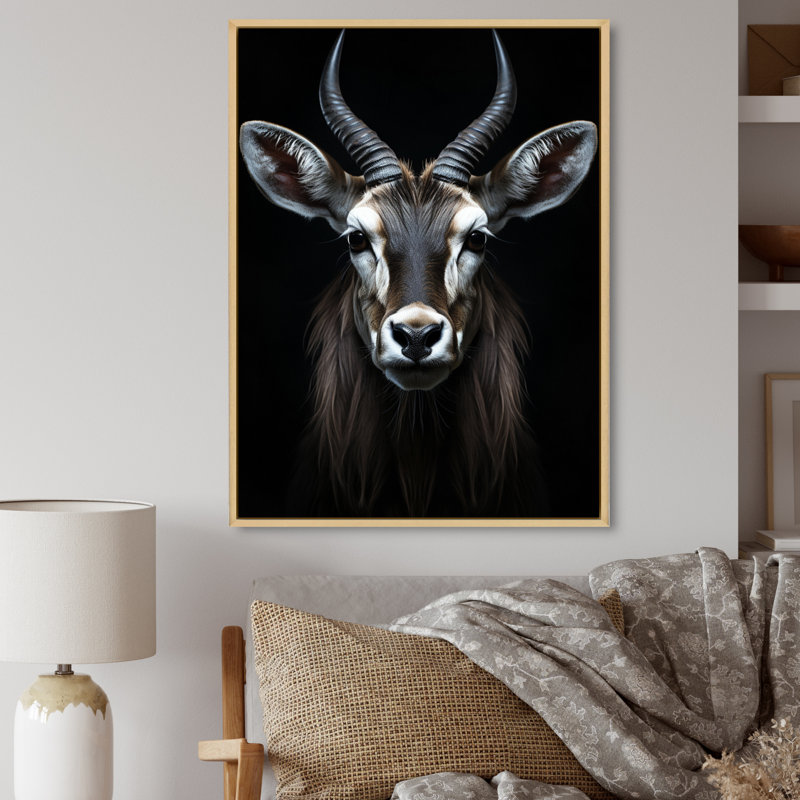Antilope Keionna, photo II - impression, H 44 po x l 34 po x P 1,5 po, Cadre naturel flottant