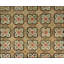 Small Square Floral Grid Pattern Antique American Folk Art Hooked Rug