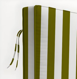 3" Deep Seat Chair Cushion Stripe Border Frame - Water-Resistant