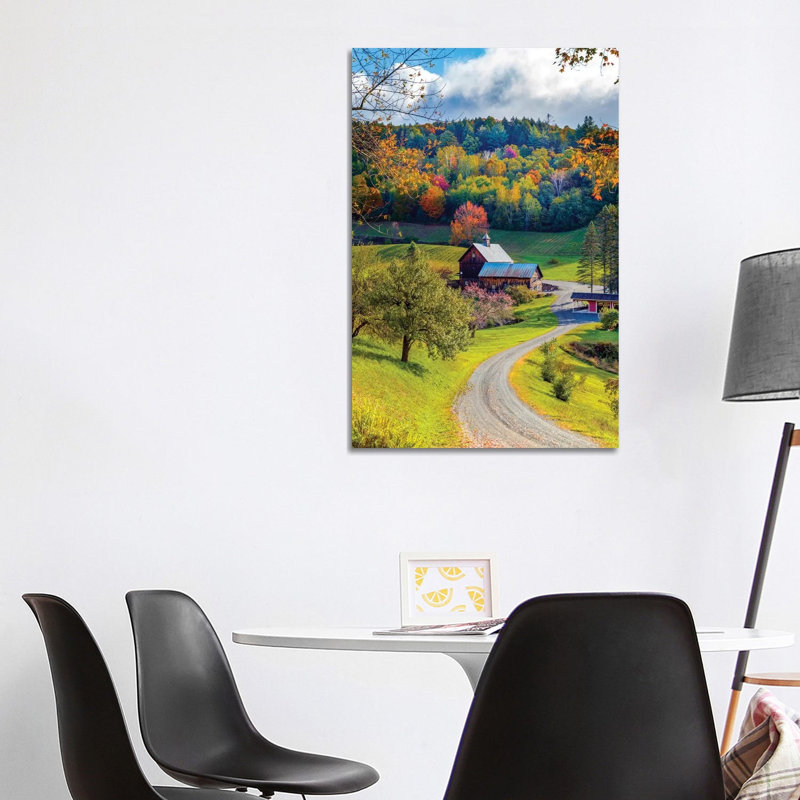 Farm In Woodstock Vermont New England In Autumn by Susanne Kremer - Wrapped Canvas Print, 101.6 cm H x 66.04 cm W