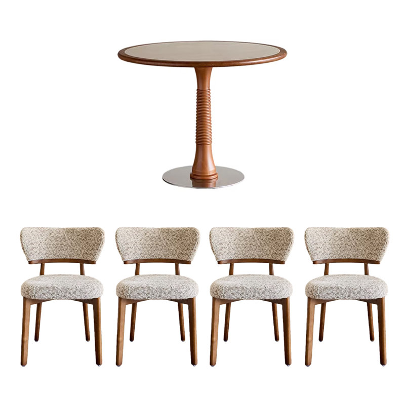 Ensemble de table de salle à manger de style français, 29.52"H x 39.37"L x 39.37"W