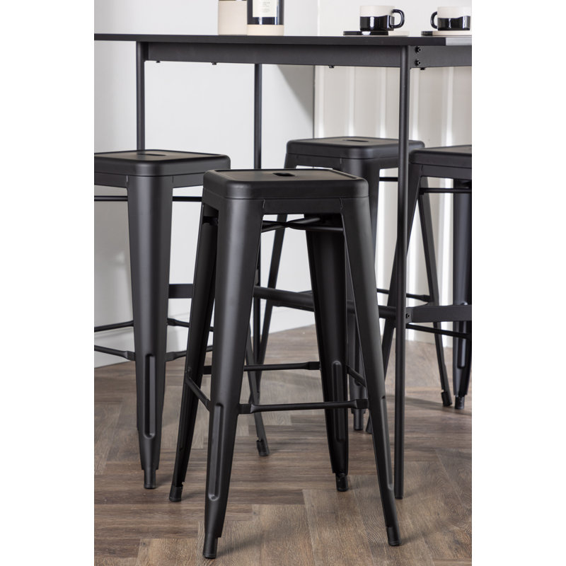 Alicyn 4 - Person Dining Set, Black, Black