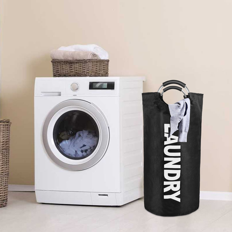 90L Laundry Basket Waterproof Laundry Hamper, Gray