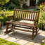 Causeuse arrière, chaise berçante en bois, banc berçant de jardin