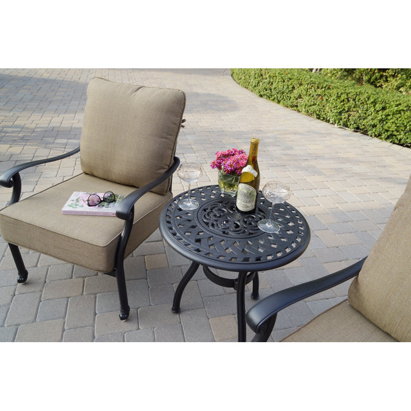 Ensemble de conversation pour patio en aluminium coulé 3 pièces Waconia