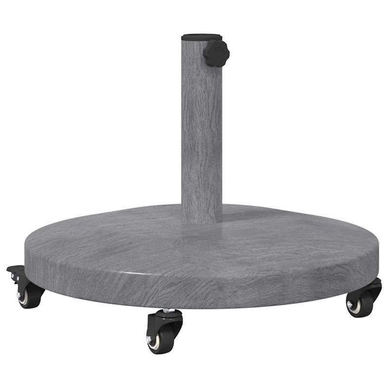 Steel Umbrella Base, Dark Wood