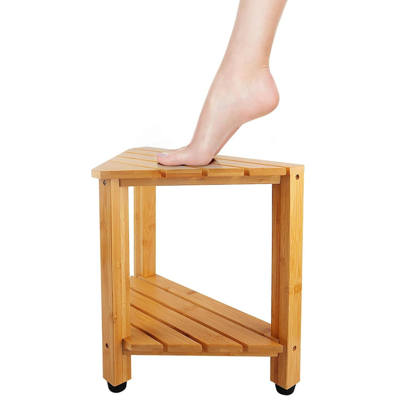 Banc de douche en bambou l 13,7 po Esterbrook, Naturel