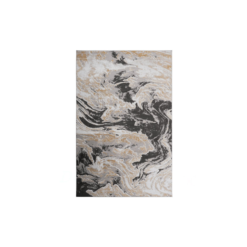 Collection 6X9 Abstract Area Rug, Gray, Rectangle 6'7" x 7'9"