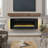 48 Inch Curved Front Wall Mounted Electric Fireplace With Remote And Multi Color Flame & Emberbed