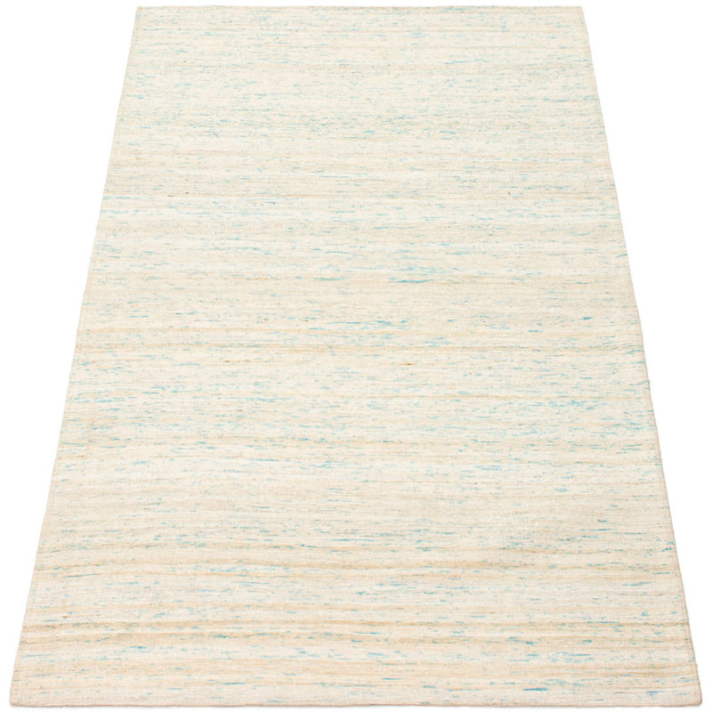 Tapis décoratif de Ivoire Touffeté à la main à motif géométrique Horta, Rectangle 5 pi 1 po x 8 pi 1 po