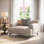 Fauteuil club moderne en coton et lin de 105 cm (41,3 po), profil bas, assise profonde de 75 cm (29,5 po) et accoudoirs larges de 20 cm (7,8 po), beige