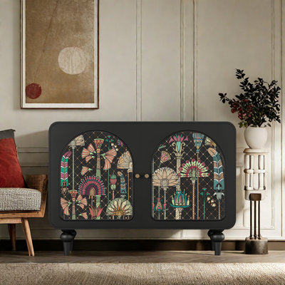 Nordic Retro Style Accent Cabinet Solid Wood Accent Cabinet