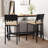 Pershing Metal Outdoor 26.8'' Counter Stool with Cushion-612235335-665797129