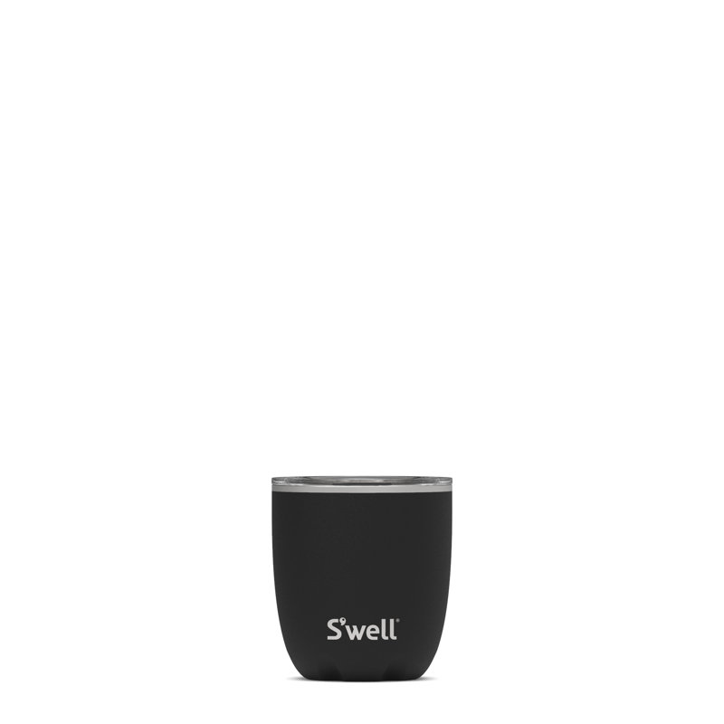 S'well Stainless Steel Triple-Layered Vacuum-Insulated Tumbler, Onyx, 10 oz.