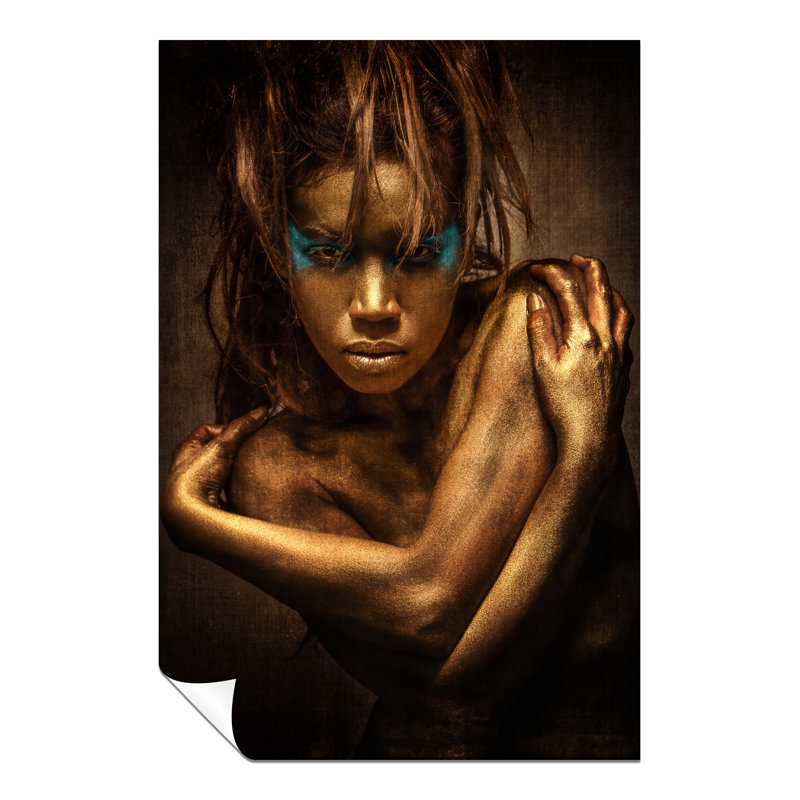 Woman In Golden Body - No Frame Print, 46cm H x 31cm W x 0.5cm D