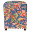 Repose-pieds carré en velours floral de 15 po de large Koralie