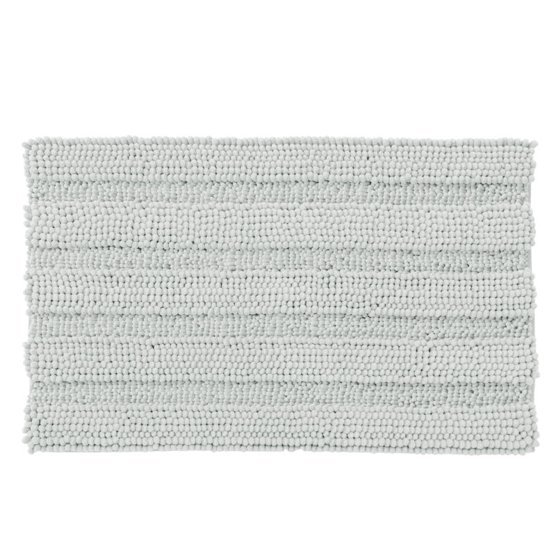 Tapis de salle de bain en chenille douce Chenault, tapis de bain rectangulaire en microfibre absorbant et antidérapant